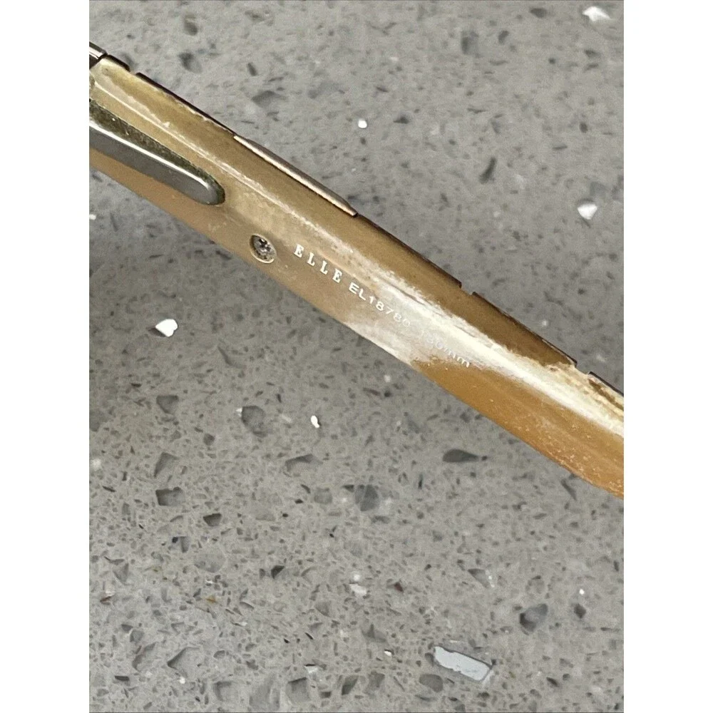 Elle EL18780 Color-BR 49-17-130mm Eyeglasses FRAMES ONLY Rectangle y2k